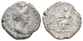DIVA FAUSTINA I, Died 140/1 AD. AR, Denarius. Rome. 2.78g 18.7m