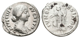 FAUSTINA II, 147-175 AD. AR, Denarius. Rome.3.17g 18.3m