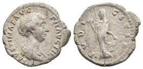 Diva Faustina II, Died 176. AR, Denarius. Rome.3g 20.2m