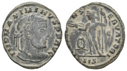 Maximinus II, 310-313 AD. AE, Follis. Siscia 4.34g 21.1m