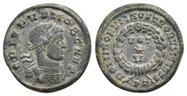 CRISPUS (Caesar, 316-326). Follis. Ticinum. 3.02g 18.6m