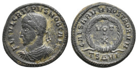 CRISPUS, 316-326 AD. Follis. Thessalonica. 3.51g 19m