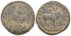 JULIAN II. APOSTATA (361-363). Double Maiorina. Heraclea. 7.81g 28.1m
Obv: DN FL CL IVLIANVS PF AVG.
Diademed, draped and cuirassed bust right.
Rev...