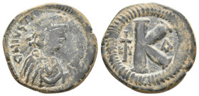 Justinian I (527-565 AD). Follis. Kyzikos. 9.56g 24.9m