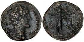 ANTONINUS PIUS. Dupondius. Rome.
Date Range: AD 145 - AD 161

RIC III Antoninus Pius 811

Obv: [ANTON]INVS AVG PIVS P P IMP II ; Head of Antoninu...