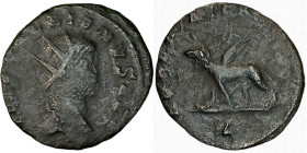 GALLIENUS. Antoninianus. Rome.
Date Range: AD 260 - AD 268 

RIC V Gallienus 165: Subtype 1

Obv: IMP GALLIENVS AVG ; Head of Gallienus, radiate,...