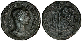 AURELIAN. Denarius. Rome.
Date Range: AD 270 - AD 275

RIC V Aurelian 73

Obv: IMP AVRELIANVS AVG ; Bust of Aurelian, laureate, cuirassed, right....