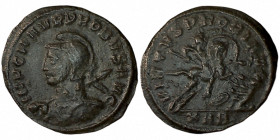 PROBUS. Antoninianus. Serdica.
Date Range: AD 276 - AD 282

RIC V Probus 878

Obv: IMP C M AVR PROBVS AVG ; Bust of Probus, helmeted, radiate, cu...