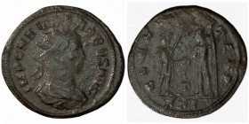 PROBUS. Antoninianus. Cyzicus.
Date Range: AD 276 - AD 282

RIC V Probus 905

Obv: IMP C M AVR PROBVS AVG ; Bust of Probus, radiate, draped, righ...