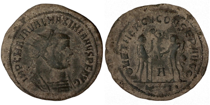 MAXIMIAN. Antoninianus. Antioch.
Date Range: AD 285 - AD 295

RIC V Diocletia...