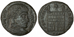 CONSTANTINE I. Æ 2/Æ 3. Arelate.
Date Range: AD 324 - AD 325

RIC VII Arelate 265

Obv: CONSTAN-TINVS AVG ; Bust of Constantine I, laureate, cuir...