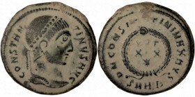 CONSTANTINE I. Æ 2/Æ 3. Heraclea.
Date: AD 324

RIC VII Heraclea 60

Obv: CONSTAN-TINVS AVG ; Head of Constantine I, laureate, right.
Rev: D N C...