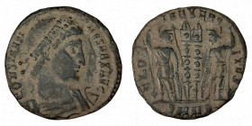 CONSTANTINE I. Æ 2/Æ 3. Nicomedia.
Date Range: AD 330 - AD 335

RIC VII Nicomedia 188

Obv: CONSTANTI-NVS MAX AVG ; Bust of Constantine I, rosett...