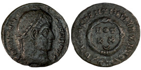 CONSTANTINE I. Æ 2/Æ 3. Ticinum.
Date Range: AD 322 - AD 325

RIC VII Ticinum 167

Obv: CONSTAN-TINVS AVG ; Head of Constantine I, laureate, righ...