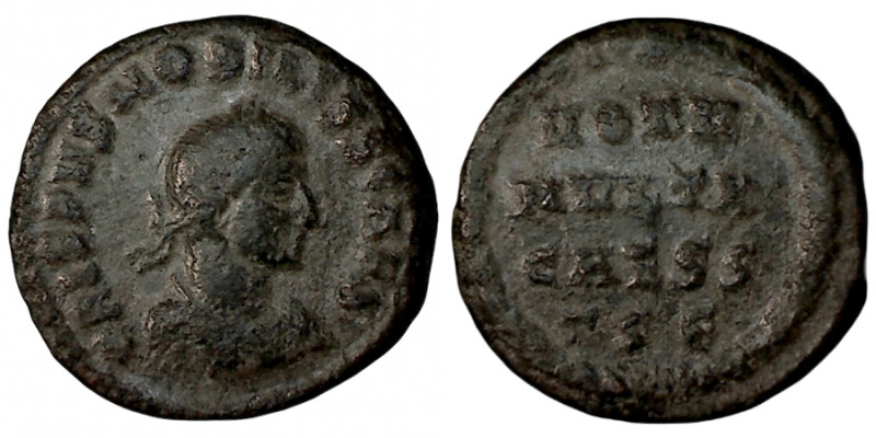 CRISPUS. Æ 2/Æ 3. Thessalonica.
Date Range: AD 318 - AD 319

RIC VII Thessalo...