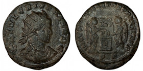 CRISPUS. Æ 2/Æ 3. Ticinum.
Date: AD 319

RIC VII Ticinum 93

Obv: FL IVL CRISPVS NOB C ; Bust of Crispus, radiate, draped, cuirassed, right.
Rev...