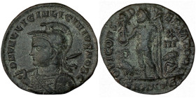 LICINIUS II. Æ 2/Æ 3. Antioch.
Date Range: AD 321 - AD 323

RIC VII Antioch 36

Obv: D N VAL LICIN LICINIVS NOB C ; Bust of Licinius II, helmeted...