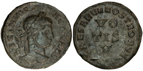 LICINIUS II. Æ 2/Æ 3. Arelate.
Date Range: AD 320 - AD 321

RIC VII Arelate 221

Obv: LICINIVS NOB CAES ; Head of Licinius II, laureate, right.
...
