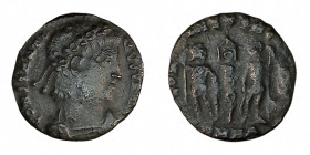 CONSTANTINE II. Æ 3. Heraclea.
Date Range: AD 337 - AD 340

RIC VIII Heraclea 17

Obv: CONSTANTI-NVS V M AVG ; Bust of Constantine II, laureate, ...