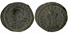 CONSTANTINE II. Æ 2/Æ 3. Londinium.
Date Range: AD 323 - AD 324

RIC VII Londinium 287

Obv: CONSTANTI-NVS IVN N C ; Bust of Constantine II, helm...