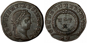CONSTANTINE II. Æ 2/Æ 3. Rome.
Date: AD 321

RIC VII Rome 243

Obv: CONSTANTINVS IVN NOB C ; Head of Constantine II, laureate, right.
Rev: CAESA...