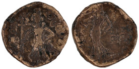 YAUDHEYA, (Post Kushan Empire). Æ unit.
 3rd Century.

Michael Mitchiner Nº 4712

Weight: 10,47 gr.
Diameter: 24, 2 mm.