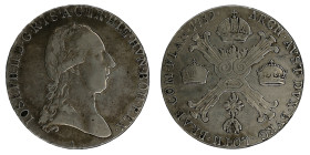 AUSTRIAN NETHERLANDS. Joseph II. 1/2 Kronenthaler.
Date: 1789
Mint: A - Vienna

KM# 34