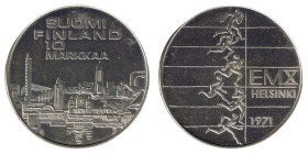 FINLAND. 10 Markkaa. 10th European Athletic Championships.
Date 1971

KM# 52