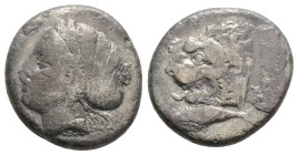 Greek Mysia. Kyzikos circa 390-341 BC. Drachm AR, 2,9 g. 14,8 mm.