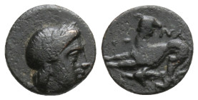 Greek Coins LESBOS. Nesos/Nasos Pordosilene. Ae (3rd-2nd centuries BC). In the name of the Nasiotes. 0,6 g. 9,9 mm.