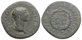 Roman Imperial Trajan (98-117 AD) Rome AE semis (20 mm, 4g)
Obv: IMP CAES NER TRAIANO OPTIMO AVG GERM, radiate head right, draped left shoulder.
Rev...