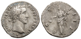 Roman Imperial, ANTONINUS PIUS (138-161). Denarius. Rome. COS IIII, 3,1g. 18,5 mm.