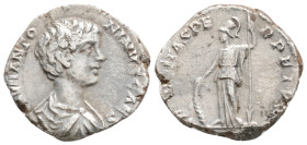 Caracalla. Denarius. 198 AD. Laodicea. (Ric-IV 330). Anv.: M AVR ANTONINVS CAES, bare-headed, draped and cuirassed bust of Caracalla right, seen from ...