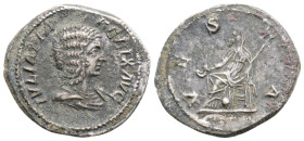 JULIA DOMNA. Denarius. (Ar. 3,2 g / 20,5 mm). 211-215 AD Rome. (RIC 391). Anv: Draped bust of Julia Domna on the right, around legend: IVLIA PIA FELIX...