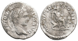 CARACALLA. Denarius. (Ar. 2.6g / 20 mm). 205-206 AD Rome. (RIC 83). Anv: Laureate bust of Caracalla on the right, around legend: ANTONINVS PIVS AVG. R...