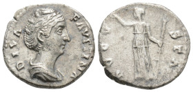 Roman Imperial
Diva Faustina I. Denarius; Diva Faustina I; Died 141 AD, Denarius, Rome, 3.g. 17,6 mm. BM-417, RSC-101a, RIC-361. Rx: AVGVSTA Ceres st...