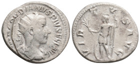 Roman Imperial
Gordian III. AD 238-244. Rome. Antoninianus AR, 22,6 mm.,6,2 g.
IMP GORDIANVS PIVS FEL AVG, radiate, draped and cuirassed bust of Gor...