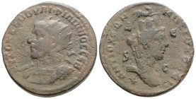 Roman Imperial Coins. SELEUCIS & PIERIA. Antioch. Philip I \the Arab\ (244-249). Ae 8 Assaria. 17,8 g. 29,6 mm.