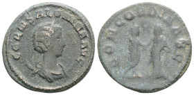 Roman Imperial, Salonina Augusta (254-268 AD) Samosata
Antoninianus (22,7mm, 4,1g)
Obv: CORN SALONINA AVG. Diademed and draped bust right, set on cr...