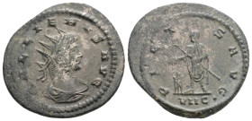 GALLIENUS (253-268). Antoninianus. Antioch. 4 g. 22,7 mm.
Obv: GALLIENVS AVG. Radiate, draped and cuirassed bust right.
Rev: PIETAS AVG / VIIC•. Gal...