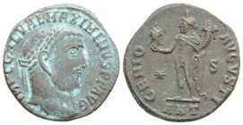 Roman Imperial
Maximinus Daia AD 310-313. Antioch. Follis Æ, 20,4 mm., 4 g.
IMP C GAL VAL MAXIMINVS P F AVG, laureate head of Maximinus to right / G...