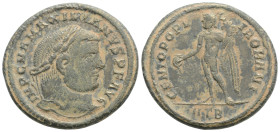 MAXIMIANUS HERCULIUS, 286-305 AD. 9,5 g. 28,4 mm. Follis. Heraclea.
Obv: IMP C M A MAXIMIANVS P F AVG. Laureate head of Maximianus, right.
Rev: GENI...