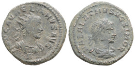 Roman Imperial Coins, AURELIAN with VABALATHUS (270-275). Antoninianus. Antioch.3,3 g. 20,3 mm.
Obv: IMP C AVRELIANVS AVG. Laureate, draped and cuira...