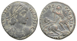 Roman Imperial, Constantius II, 337-361 Centennionalis Constantinople circa 351-355, Æ 16,9 mm., 2,4 g. D N