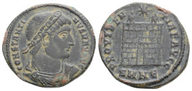 Roman Imperial, Constantinus I the Great AD 306-337. Cyzicus. Follis Æ, 20,7 mm., 3,3g.
CONSTANTINVS AVG, laureate head right / PROVIDENTIAE AVGG, ca...