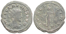 Roman Imperial, Claudius Gothicus AD 268-270. Antioch. Antoninianus Æ silvered, 21,4mm., 2,7 g.
IMP C CLAVDIVS AVG, radiate, cuirassed and draped bus...