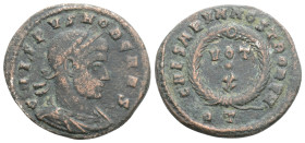 Roman Imperial, Crispus, as Caesar AD 316-326. Siscia. Follis Æ, 3,1 g. 20,4 mm.