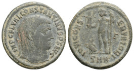 Roman Imperial Constantinus I the Great AD 306-337. Struck circa AD 313-317. Nicomedia Follis Æ 21,6 mm., 3,7 g.
IMP C FL VAL CONSTANTINVS P F AVG, l...