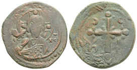 Byzantine, Nicephorus III Botaniates AD 1078-1081. Constantinople. Anonymous follis Æ, 6,2 g. 26,1 mm.