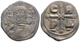Byzantine, Romanus IV Diogenes (1068-1071 AD) Constantinople AE Follis (26 mm, 7,3g)
Obv: IC-XC / NI-KA, facing bust of Christ, nimbate, holding book...